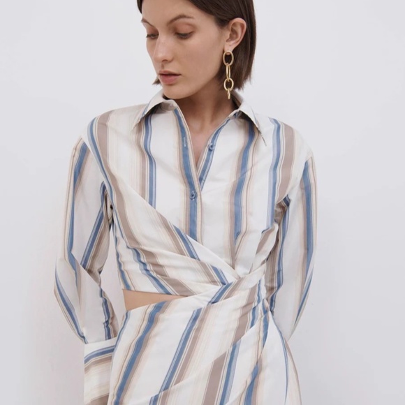Jonathan Simkhai Marge Stripe Midi Dress - Picture 3 of 4